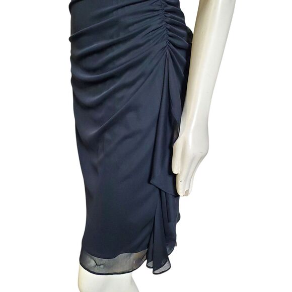 Betsy & Adam Black White VTG Cocktail Homecoming Evening Dress 10 Pin Up Retro - Picture 5 of 9